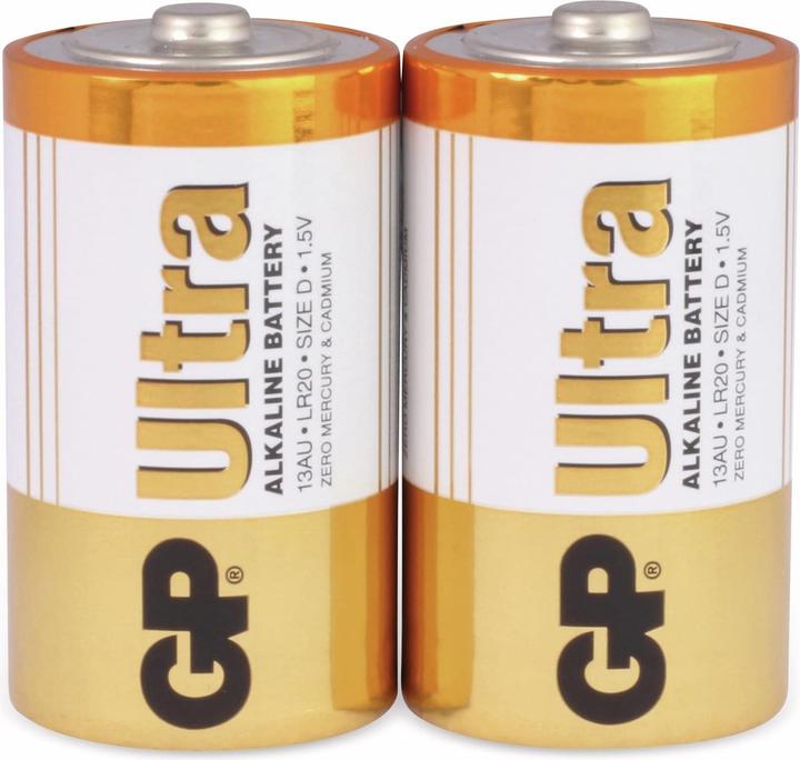 Produktbild GP Batteries Ultra Alkaline Mono (2 Stk., D)