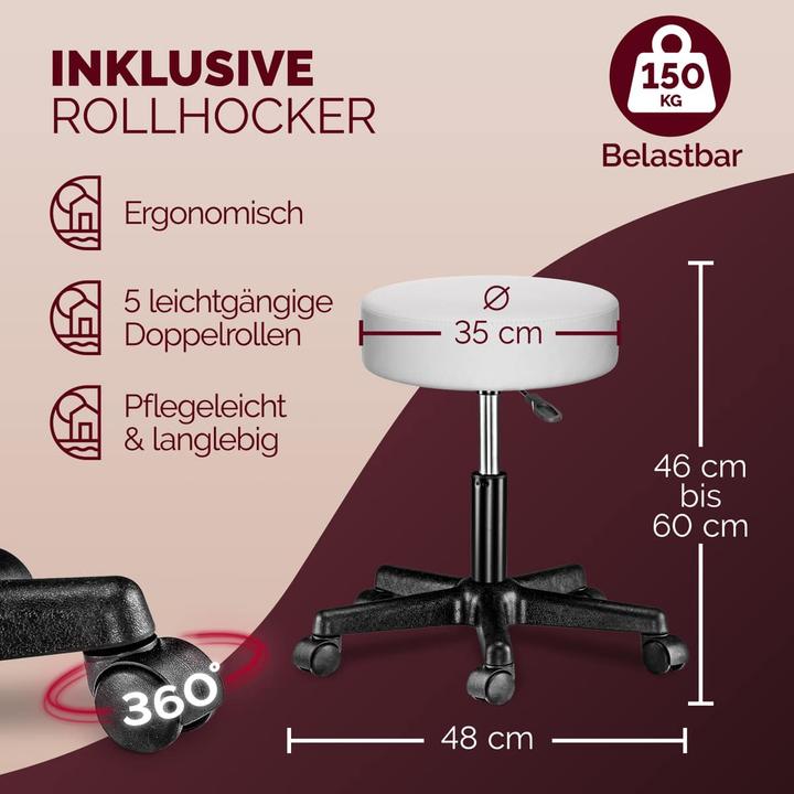 Image du produit Casaria Schminktisch mit Hocker (90 x 40 x 140 cm)
