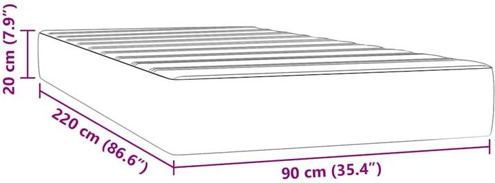 Produktbild vidaXL Taschenfederkern-Matratze (90 x 220 cm)