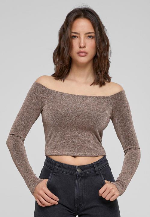 Produktbild Urban Classics Ladies Off Shoulder Glitter Longsleeve (M)