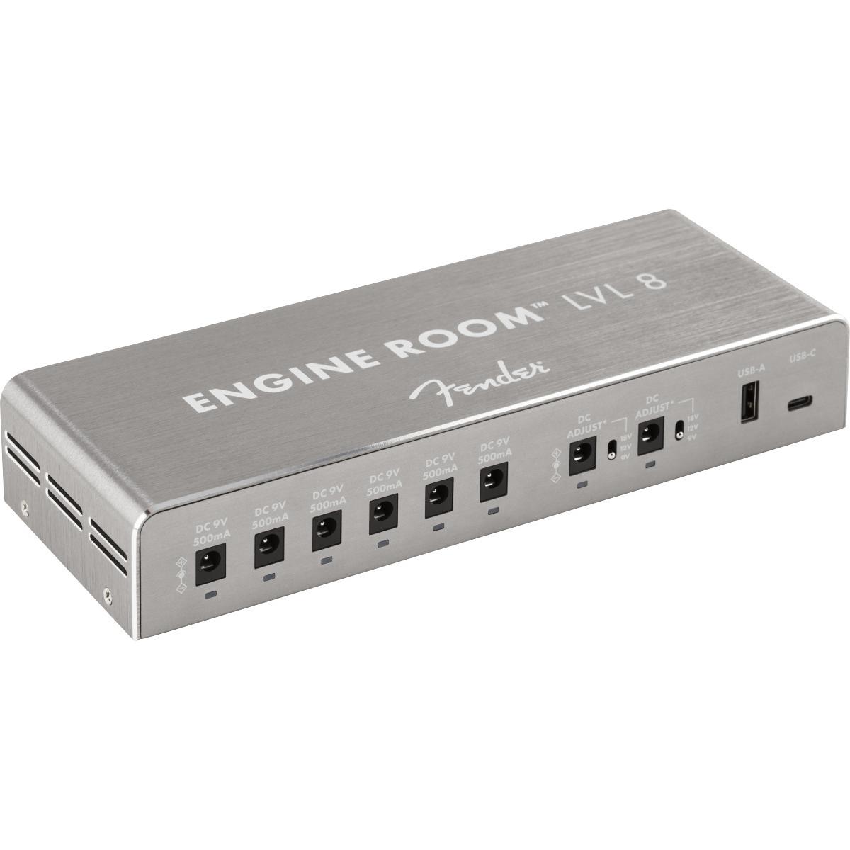 Fender Sala macchine LVL8 Alimentatore multiplo per effetti (Chitarra), Pedale effetto, Argento