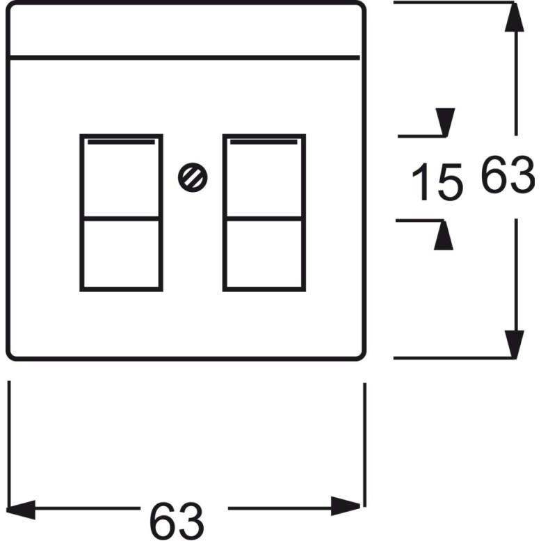 Thumbnail - Busch-Jaeger, Zubehör Schalterprogramm, Zentralscheibe mit Beschriftungsfeld 2CKA001710A3767