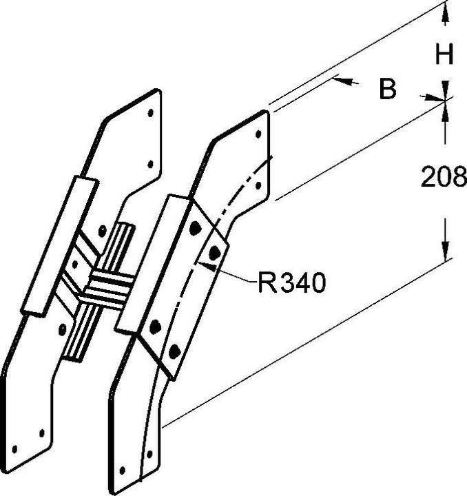 Produktbild Niedax NIE ULBA 80.200 GFK-Bogen verstb. 80x200 mm integ.Verb.ungel.Sprossen