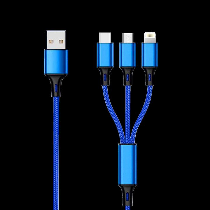 Produktbild 2GO 797151 USB Kabel USB B USB C/Micro-USB B/Lightning (1.50 m)