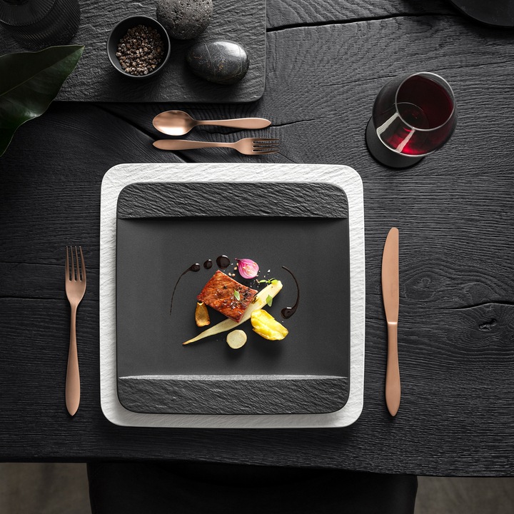 Immagine prodotto Villeroy & Boch Piatto da pranzo quadrato Fabbricazione Rock (1 x)