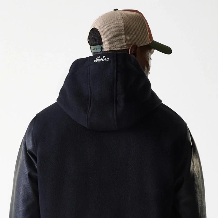 Actual product image New Era Varsity College Hooded Jacke - BRAND PATCHES - L (L)