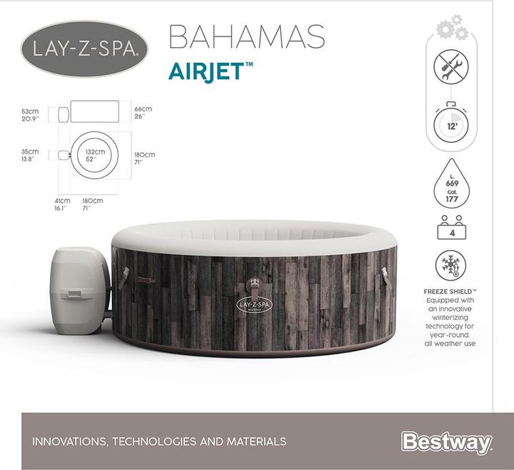 Image du produit Bestway Lay-Z-Spa Bahamas (4 Personnes)