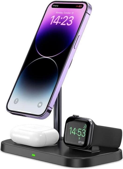 Tech Tech-Protect wireless charger QI15W A22 3in1 Magnetic MagSafe, black (15 W)
