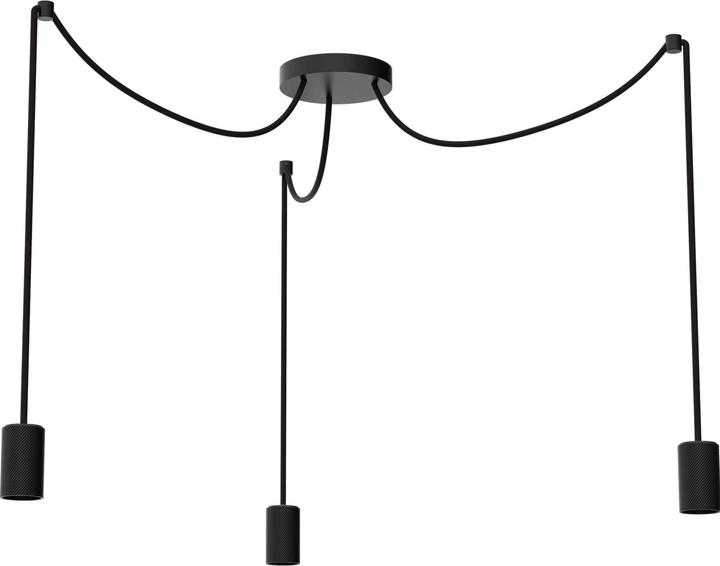 Segula Pendelleuchte SPYDER 3x Wave schwarz E27 (E27)