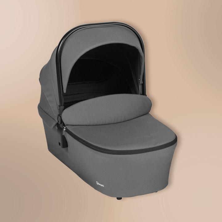 Actual product image BabyGo Pushchair 3in1 grey grey/black Frame (0 Months - 3 years)