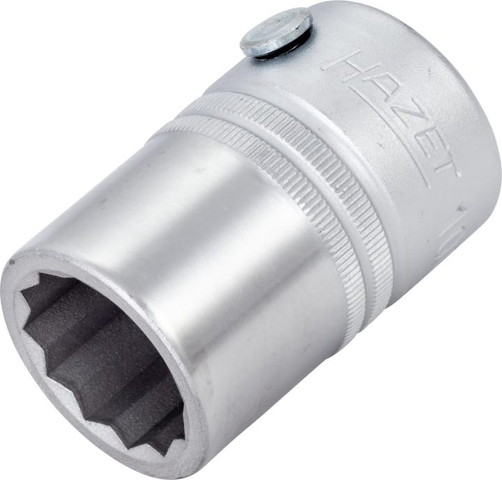 Actual product image HAZET Socket ∙ 12-point 1000Z-22 ∙ Square, hollow 20 mm (3/4 inch) ∙ Outside 12-point profile ∙ 22 … (22 mm)