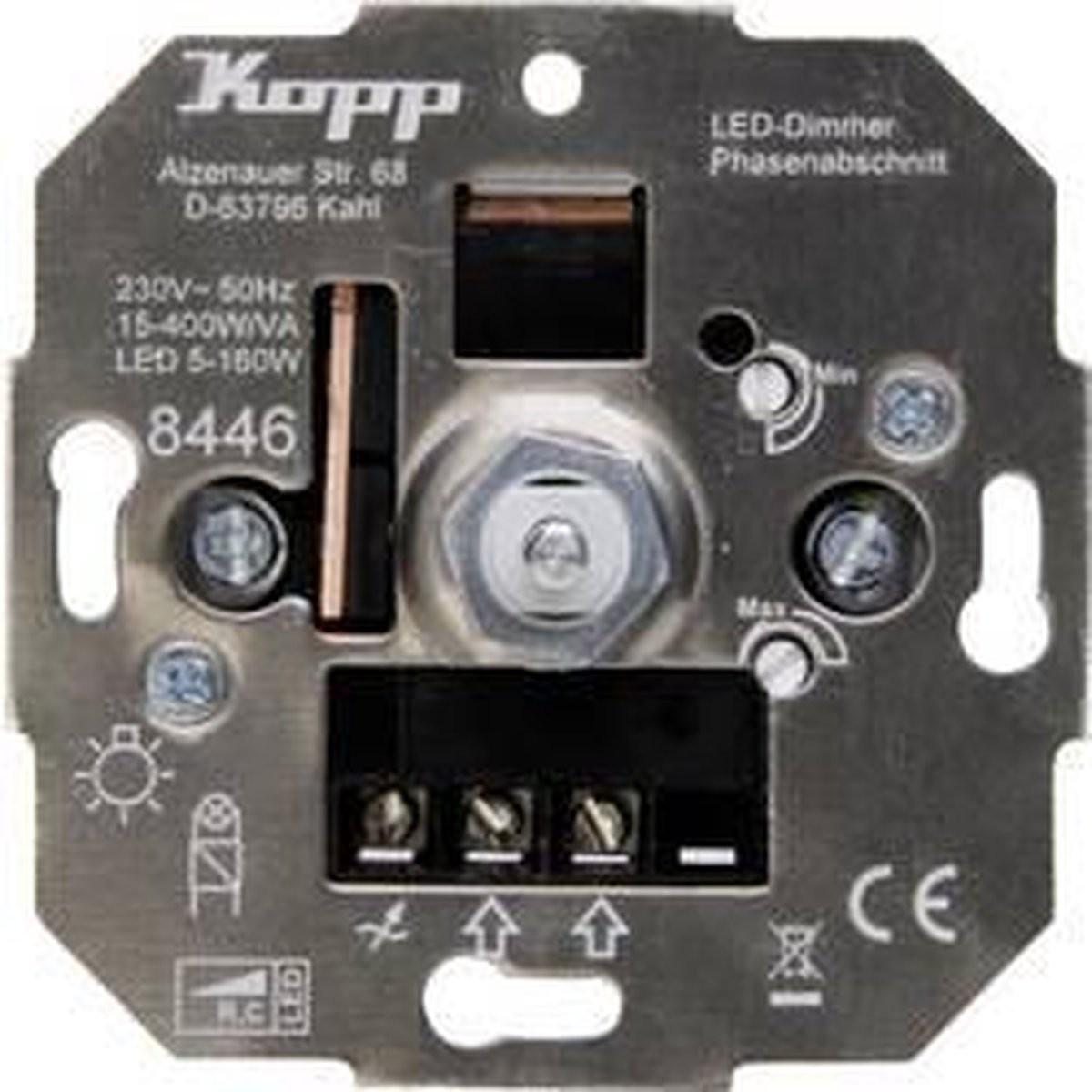 Kopp Unterputz Dimmer Geeignet für Glühlampe Halogenlampe LEDLampe (844600004)
