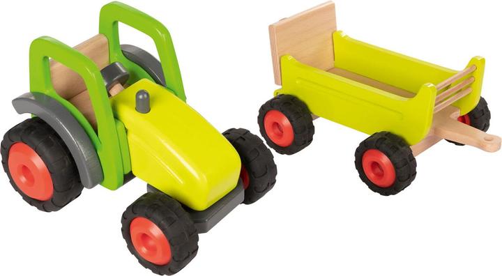 Actual product image Goki Wooden tractor with trailer
