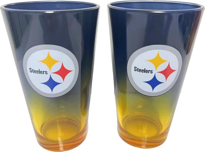 Great Branding Pittsburgh Steelers Pint Glass Set 16 oz./475 ml (0.50 l, 4 x)