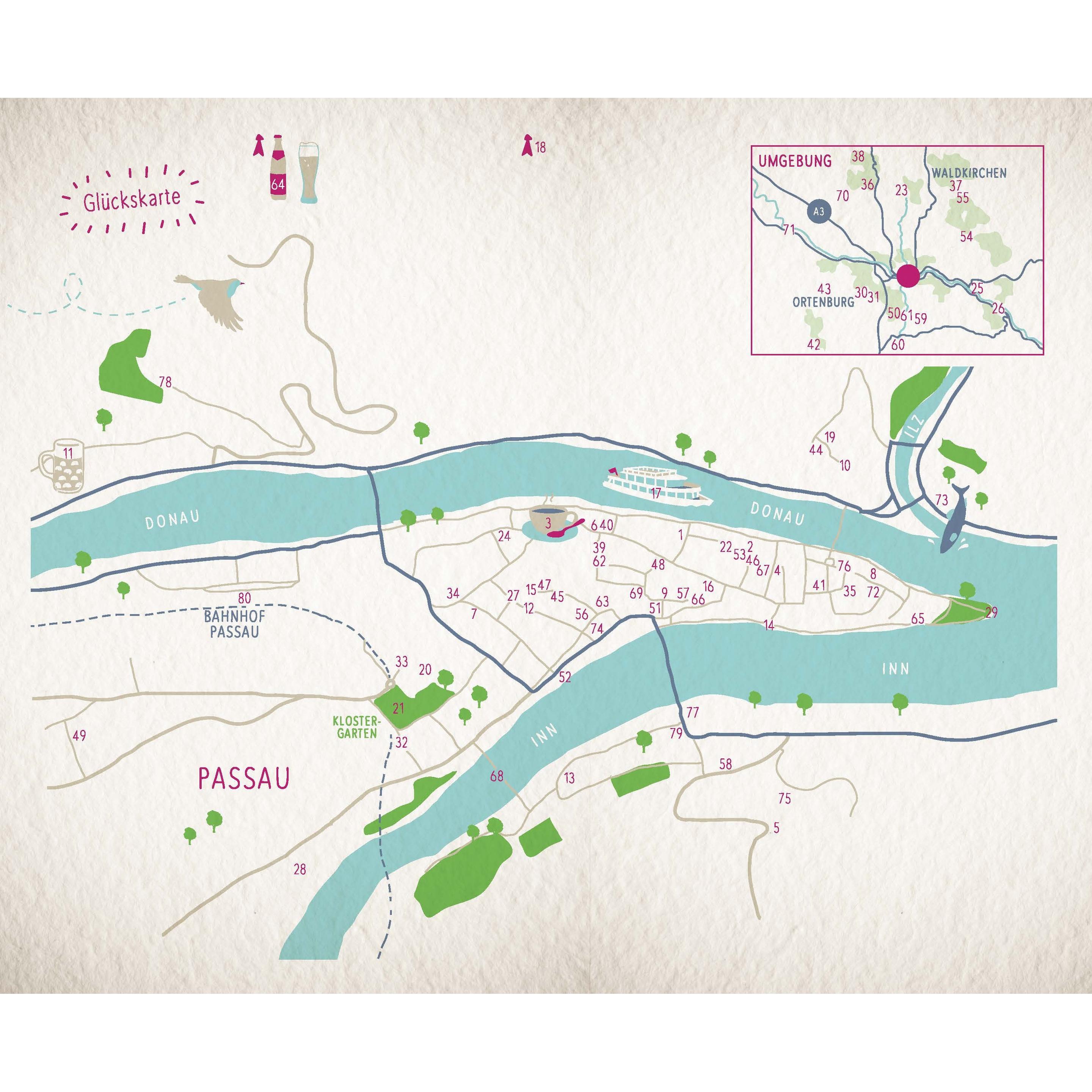Thumbnail - Glücksorte in Passau, Ratgeber von Sabine Herre