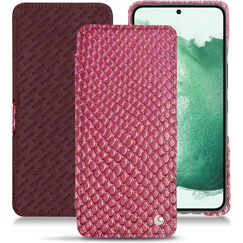 Noreve Lederschutzhülle horizontal (Samsung Galaxy S22+ 5G), Smartphone Hülle, Rosa