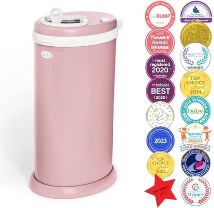 Actual product image Ubbi - Luieremmer - Mat Roze - Metaal - Geurloos - Geen navulcassettes nodig