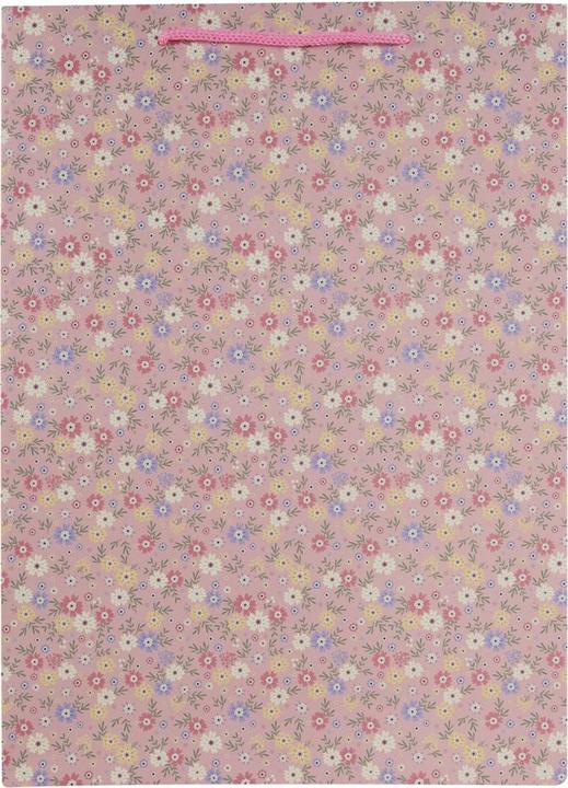 Produktbild Idena Geschenktasche Blumen Kraftpapier 140g/m² pink 25x34,5x8,5cm