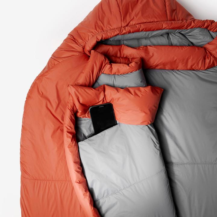 Produktbild Simond Mumienschlafsack koppelbar kompakt Trekking - MT500 10 °C Kunstfaser (180 cm)