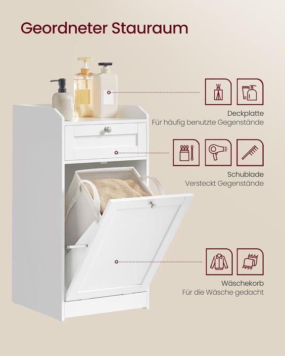 Actual product image Songmics Bathroom cabinet (40 x 40 x 80.20 cm)