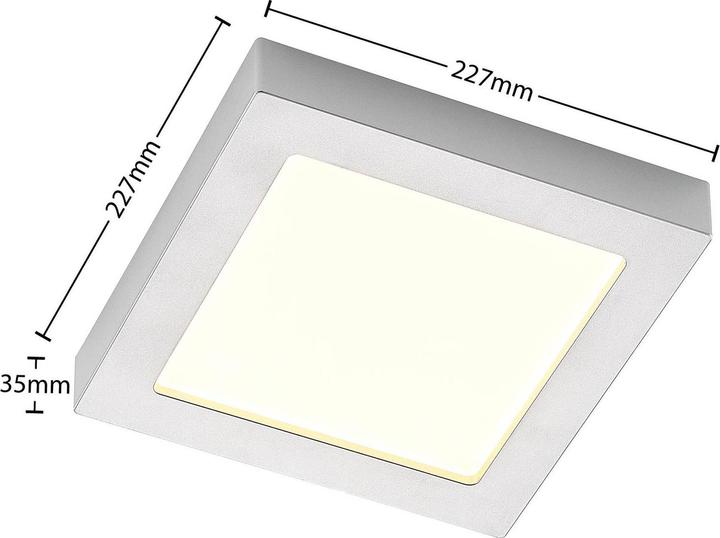 Immagine prodotto Prios Plafoniera Alette LED, argento 22,7 cm 24W (1740 lm)