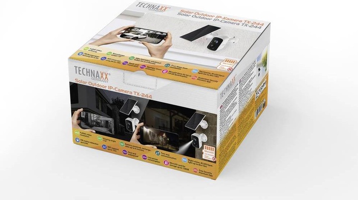 Produktbild Technaxx Outdoor IP-Kamera, Solar, Nachtsicht, FullHD (2560 x 1440 Pixels)