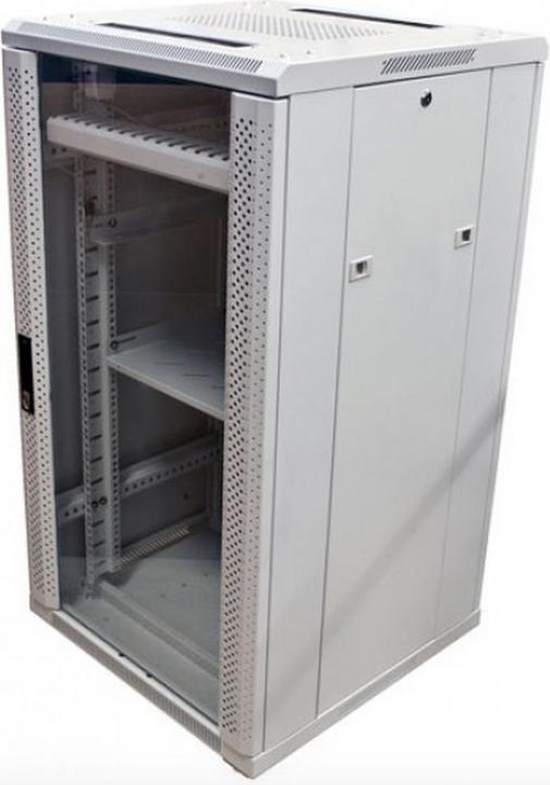 Actual product image Allnet 19 Cabinet 22U W600 / D900mm *light grey* SNB series glass door (22 RU, 19 inch rack)