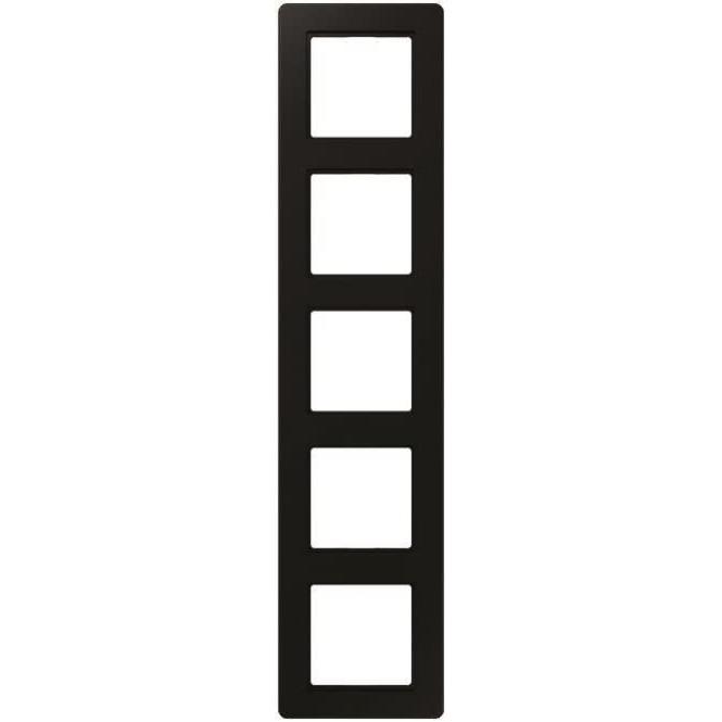 JUNG, Zubehör Schalterprogramm, Rahmen A flow AF585BFSWM 5-fach graphitschwarz