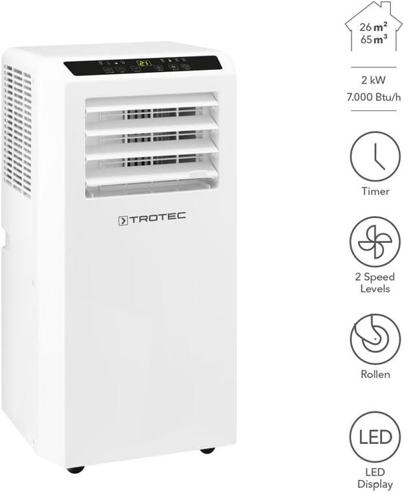 Produktbild Trotec Mobiles Klimagerät mit Heizfunktion (26 m², 7000 BTU/h)