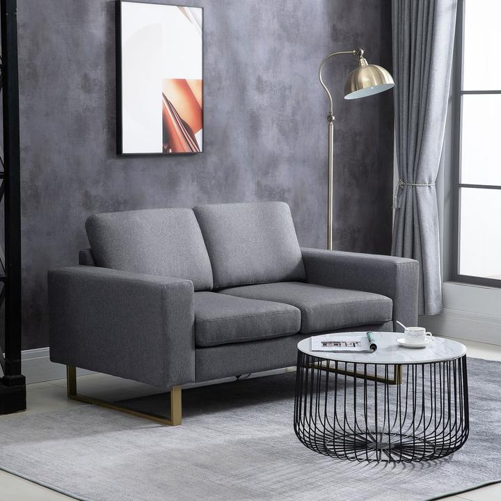 Produktbild Homcom 2-Sitzer Sofa mit Metallfüssen (2-Sitzer)