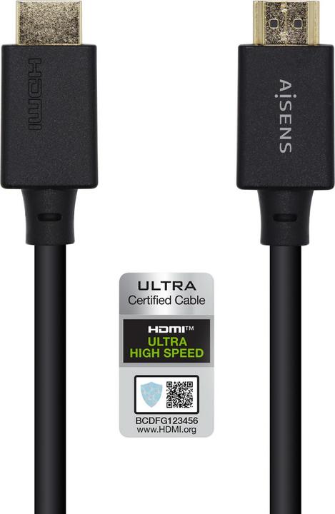 Produktbild Aisens A150-0421 HDMI-Kabel 1 m HDMI Typ A (Standard) Schwarz (1 m, HDMI, 2.1)