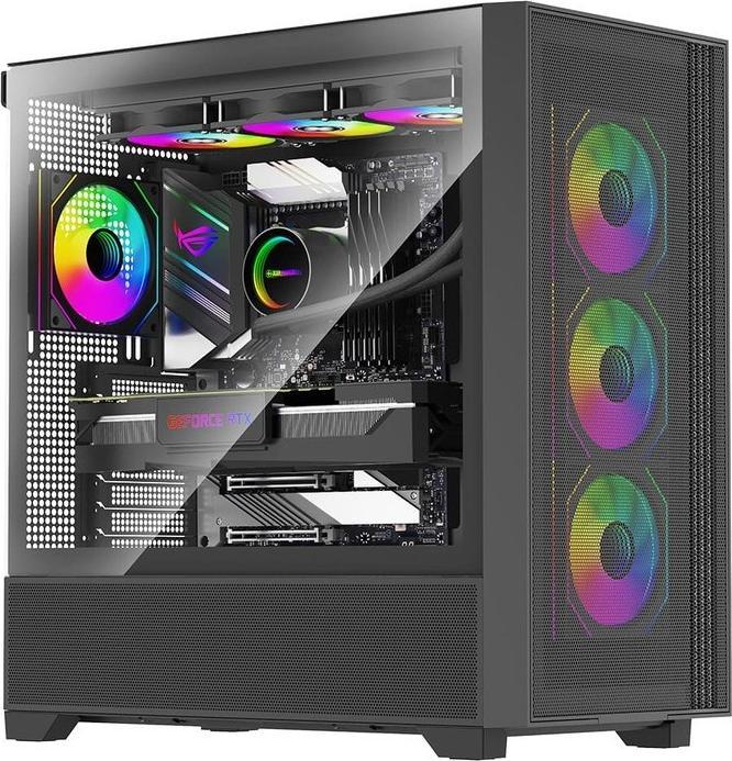 Produktbild Xilence Flux X916.ARGB (schwarz, Tempered Glass) (ATX, mATX, Mini-ITX)