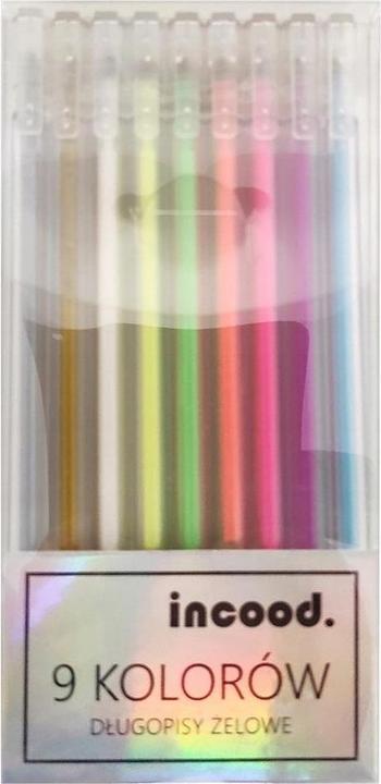 Actual product image Incood Pastell-Fineliner, 9 Farben (Black, Blue, deep pink, Green, Orange, Rose, Silver, White, Yellow, 9x)