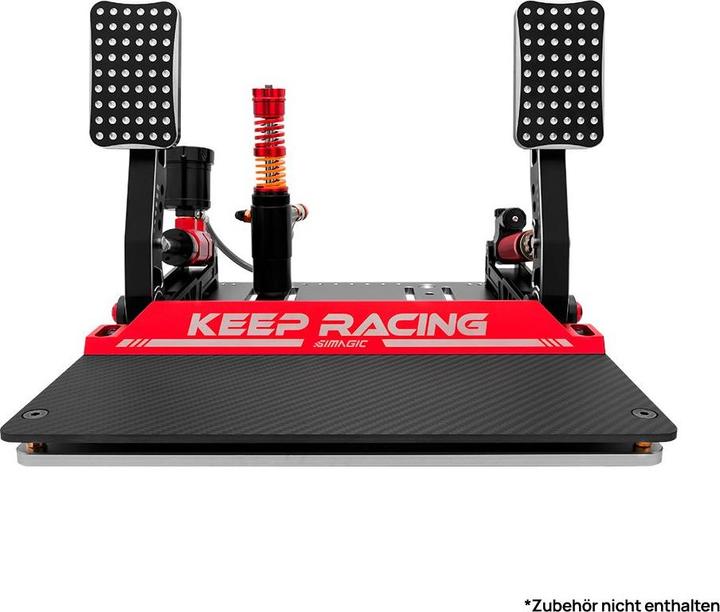 Actual product image Simagic P2000 Hydraulic 2-Pedal Set, 100KG Loadcell - Crimson Edition (PC)