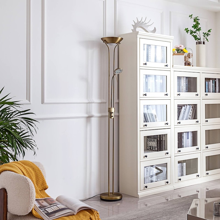Produktbild Lindby Josefin LED-Deckenfluter, Leselicht, bronze (2510 lm)
