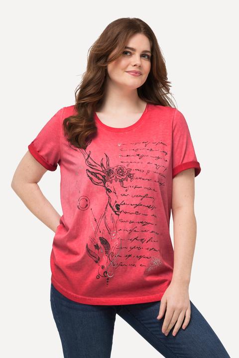 Actual product image Ulla Popken Script Lettering Short Sleeve Graphic Tee (50, 52)
