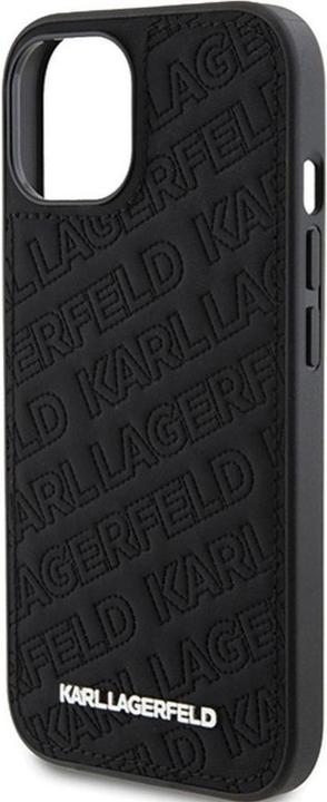 Actual product image Karl Lagerfeld KLHCP15SPQKPMK iPhone 15 6.1" czarny/black hardcase Quilted K Pattern (Apple iPhone 15)