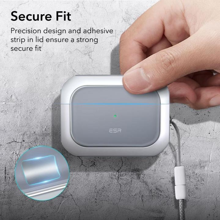 Actual product image ESR ORBIT HALOLOCK MAGSAFE Apple AIRPODS PRO 1 / 2 WHITE (Headphone bag)