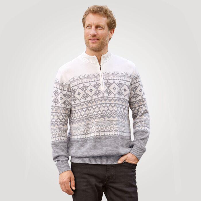 Produktbild Artime Norweger-Strickpullover mit Troyerkragen (L)