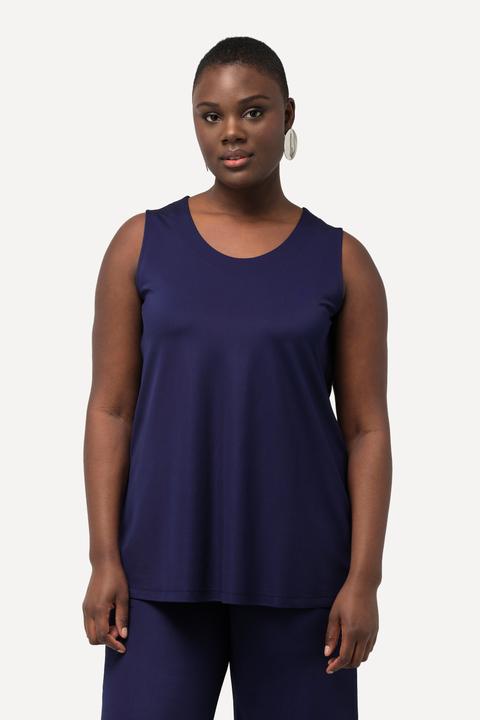 Image du produit Ulla Popken Haut sans manches, en jersey piqué. Décolleté rond et silhouette en A évasée. (46, 48)
