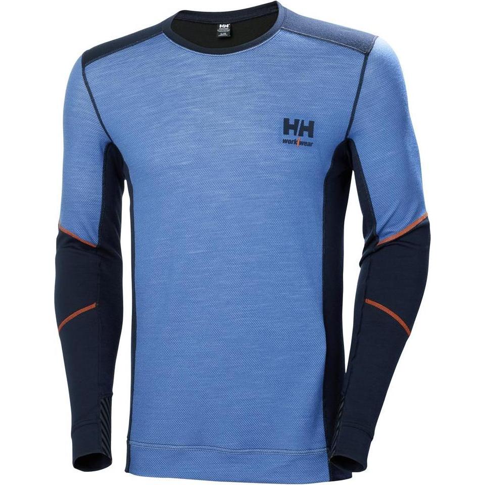 Helly Hansen Workwear, Arbeitsjacke, Apatiniai marškinėliai HELLY HANSEN Lifa Merino Crewneck, šviesiai mėlyni S (S)