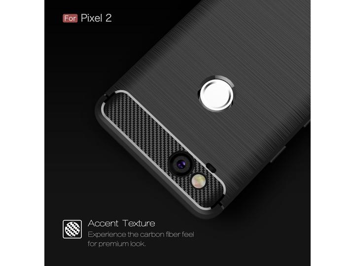 Produktbild Screenguard Google Pixel 2 Hülle Carbon Brushed Soft TPU (Google Pixel 2)