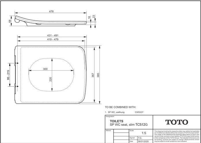 Immagine prodotto TOTO SP Sedile WC rimovibile, con meccanismo di chiusura morbida bianco