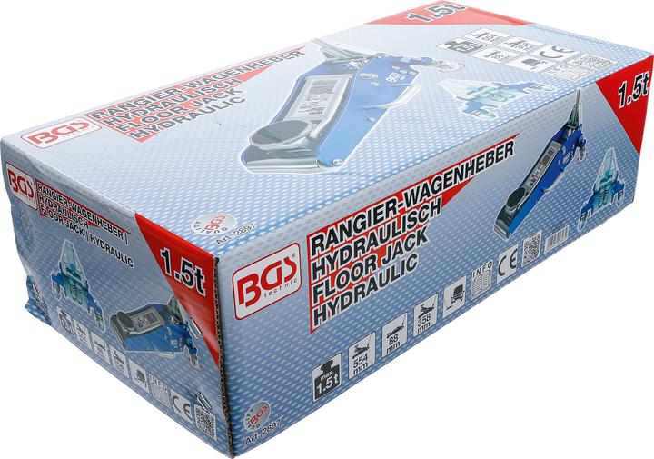 Actual product image BGS Floor Jack hydraulic Aluminium-Steel Construction 1.5 t