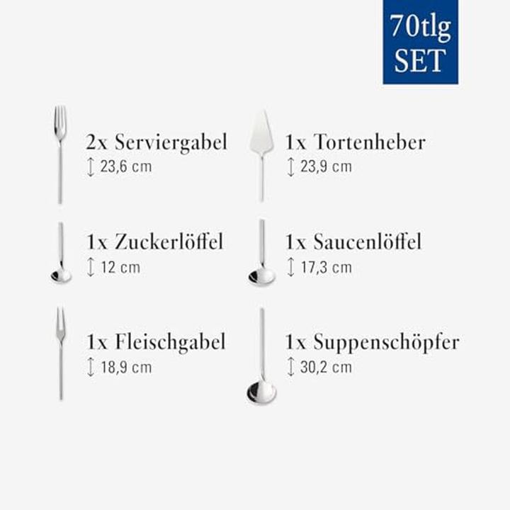 Productafbeelding Villeroy & Boch NewWave Bestek 70st & Soeplepel (70 Pcs., Bestekset)