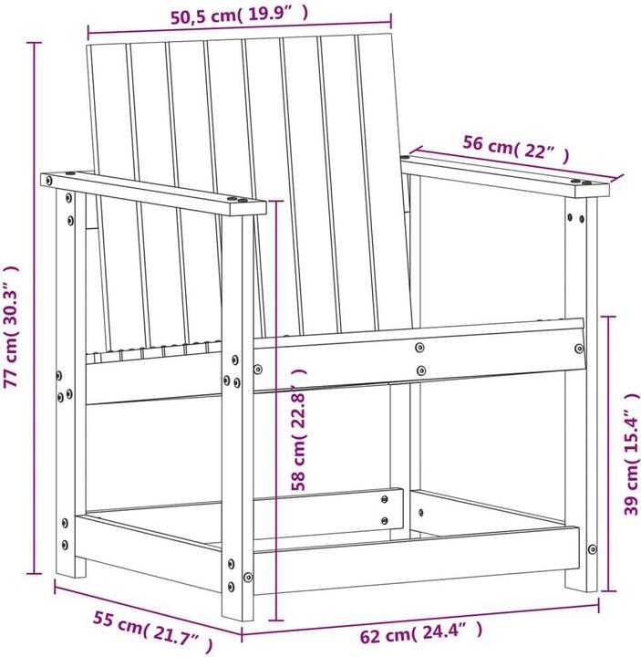 Produktbild vidaXL Gartenstuhl
