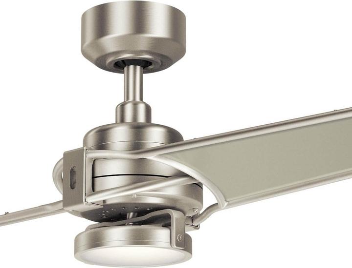 Immagine prodotto Elstead Lighting Ventilatore da soffitto silenzioso Xety con luce LED Ø142cm + telecomando champagne (38.80 dB)