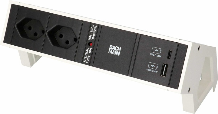 Bachmann Desk 2 (2 x, Typ 13, USB-A, USB-C, 0.20 m)