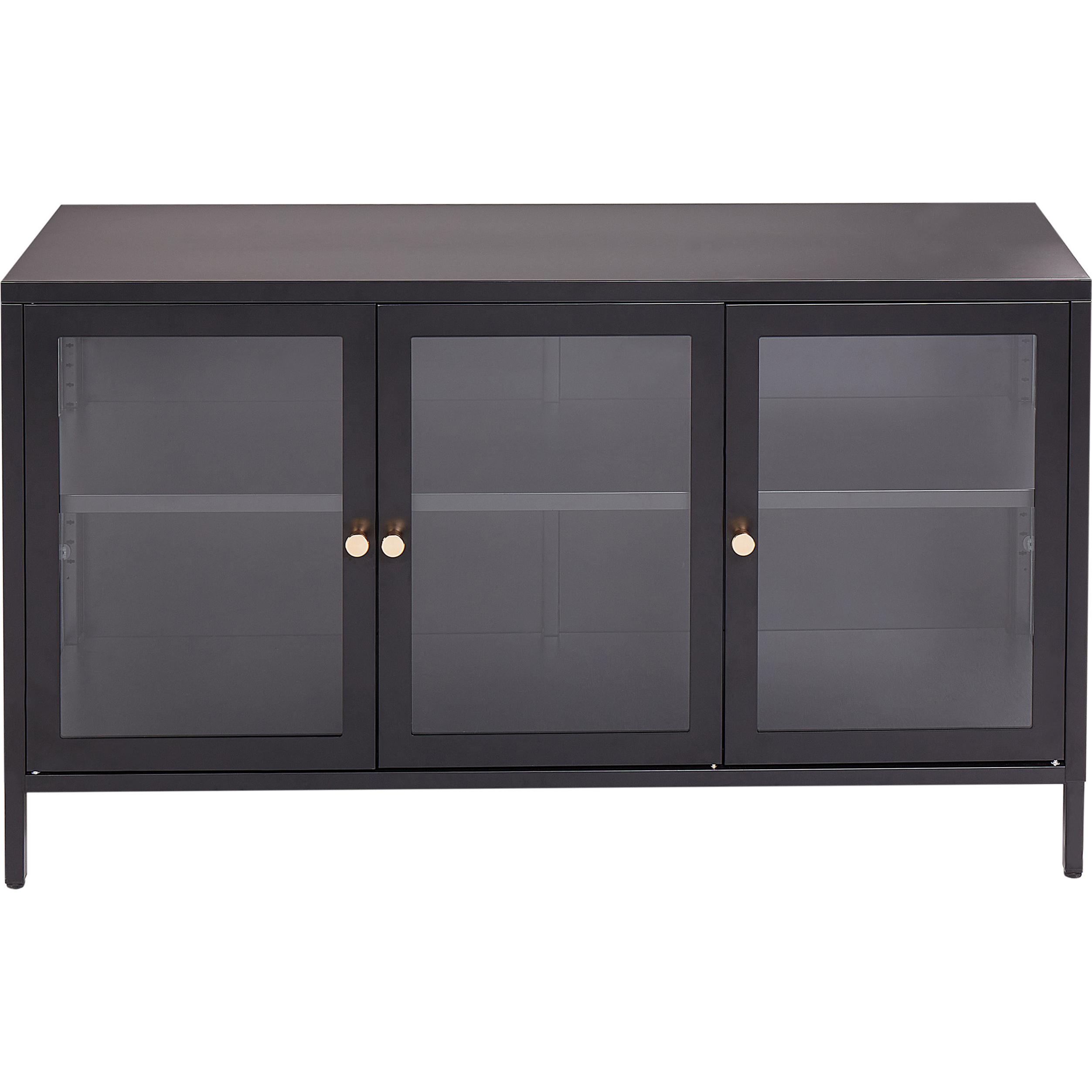 Beliani, Vitrine + Buffetschrank, Newport (115 x 35 x 65 cm)
