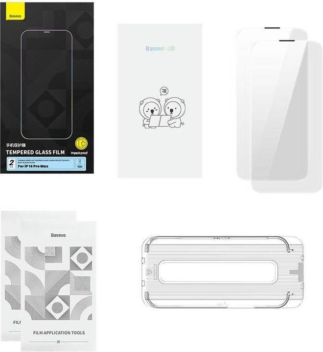 Image du produit Baseus Verre trempé Corning pour iPhone 14 Pro avec filtre anti-poussière intégré (Apple iPhone 14 Pro Max)